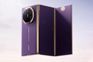 Huawei’s second trifold adds stylus support and purple pleather